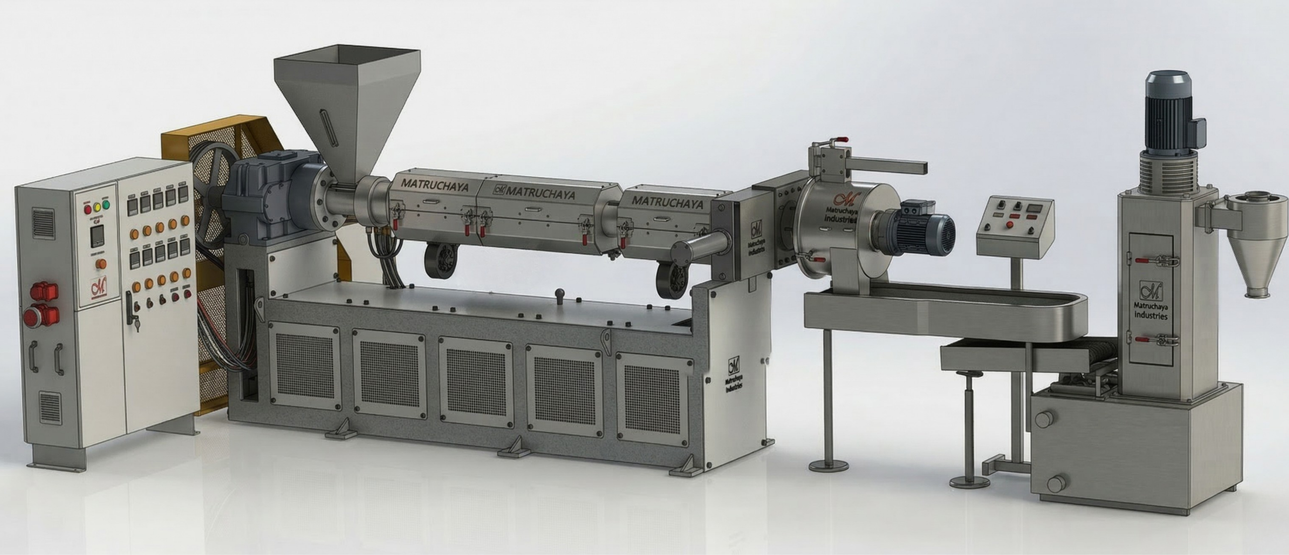 plastic recycling extruder machine